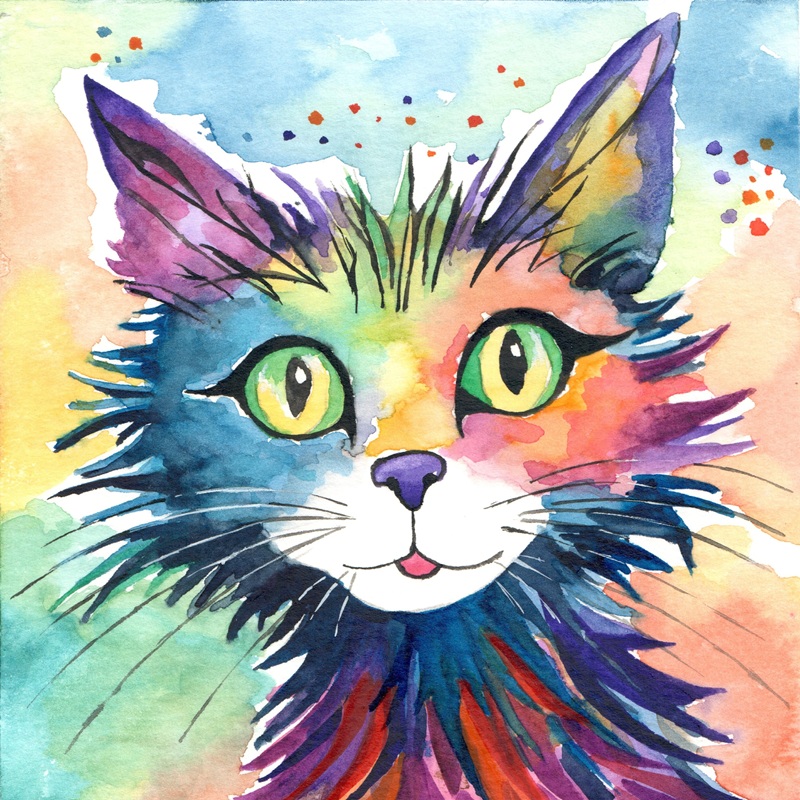 Bright Cat unmounted